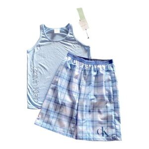 NWT-CALVIN KLEIN-GIRLS TWO PIECE PAJAMA SET-SIZE 10/12